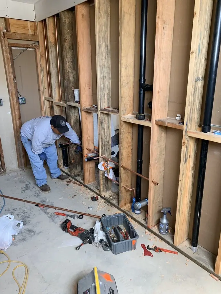 Commercial rough-in plumbing for Gas Line Repair in Stillwater